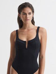 Reiss Tops | Good American Corset Bodysuit Black - Women