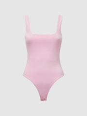 Reiss Tops | Good American Square Neck Bodysuit Soft Pink - Women