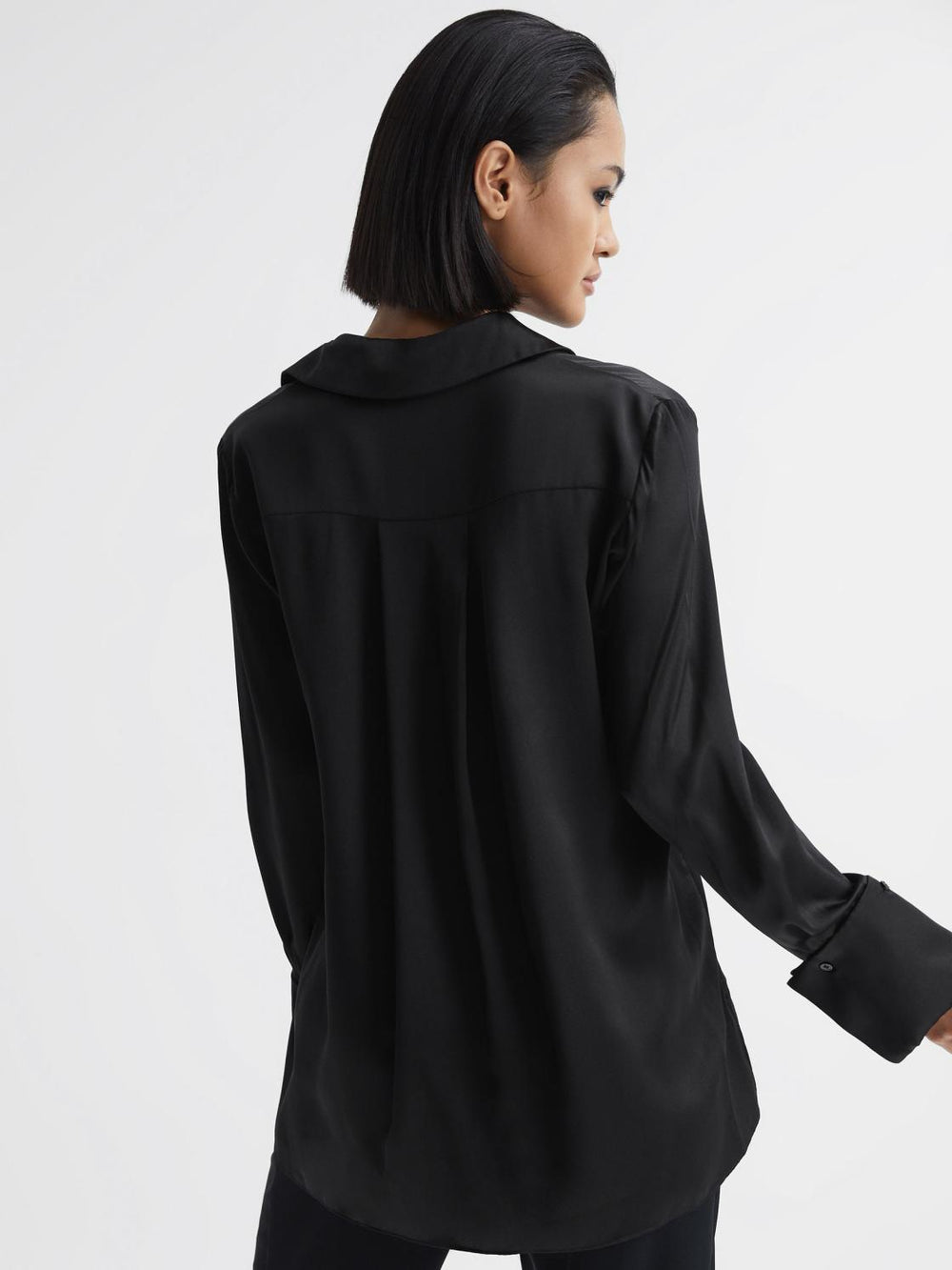 Reiss Tops | Hailey Silk Shirt Black - Women