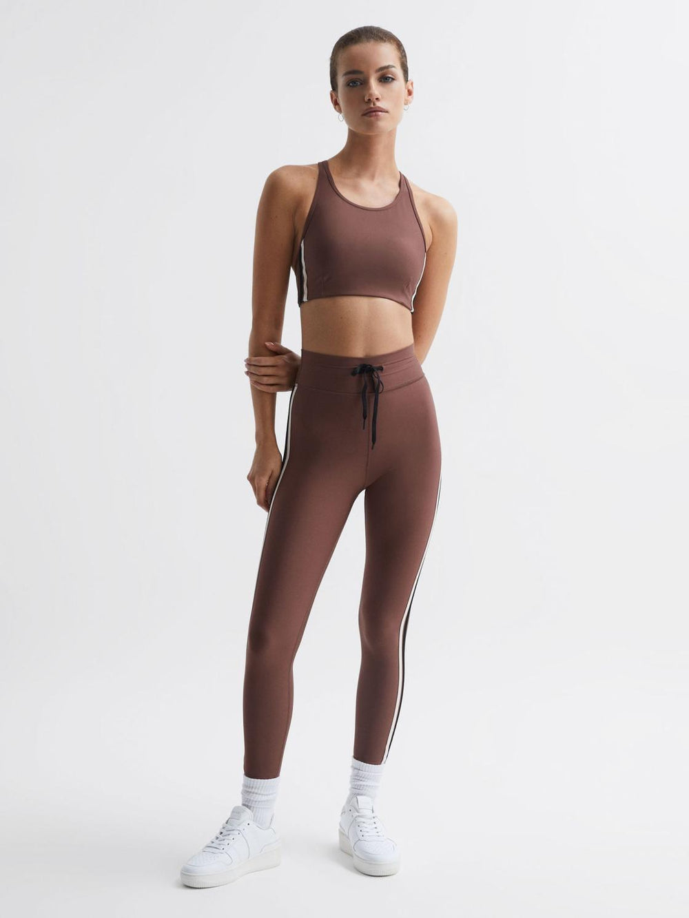 Reiss Tops | Hustle Linda The Upside Racerback Sports Bra Brown - Women