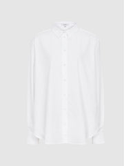 Reiss Tops | Jenny Cotton Poplin Shirt Blue - Women