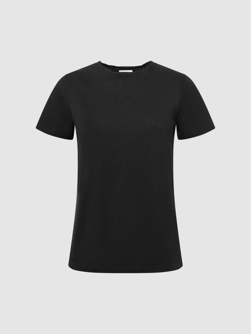Reiss Tops | Joey Slub Cotton T-Shirt Black - Women
