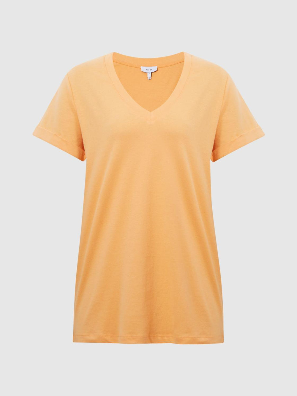 Reiss Tops | Luana Cotton Jersey V-Neck T-Shirt Black - Women