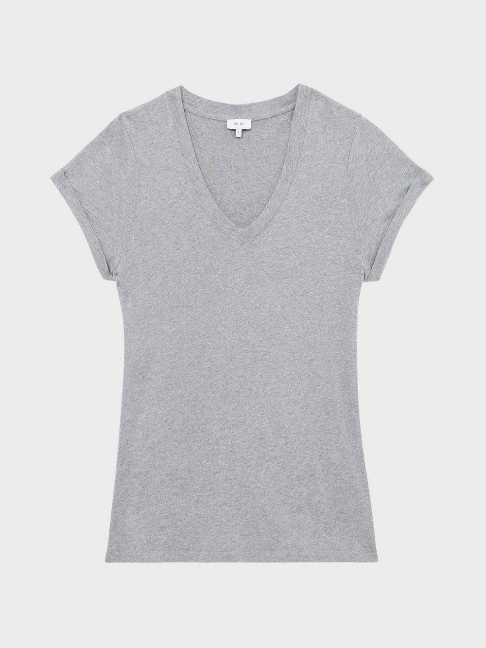 Reiss Tops | Luana Cotton Jersey V-Neck T-Shirt Black - Women