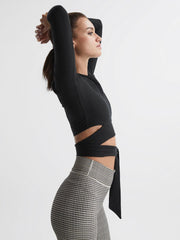 Reiss Tops | Lucy The Upside Tie Detail Top Black - Women