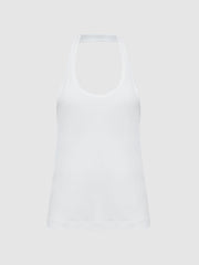 Reiss Tops | Molly Cotton Halter Neck Vest White - Women