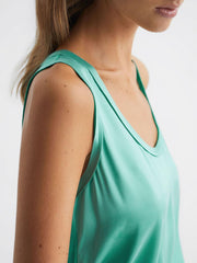 Reiss Tops | Riley Silk Front Vest Aqua - Women