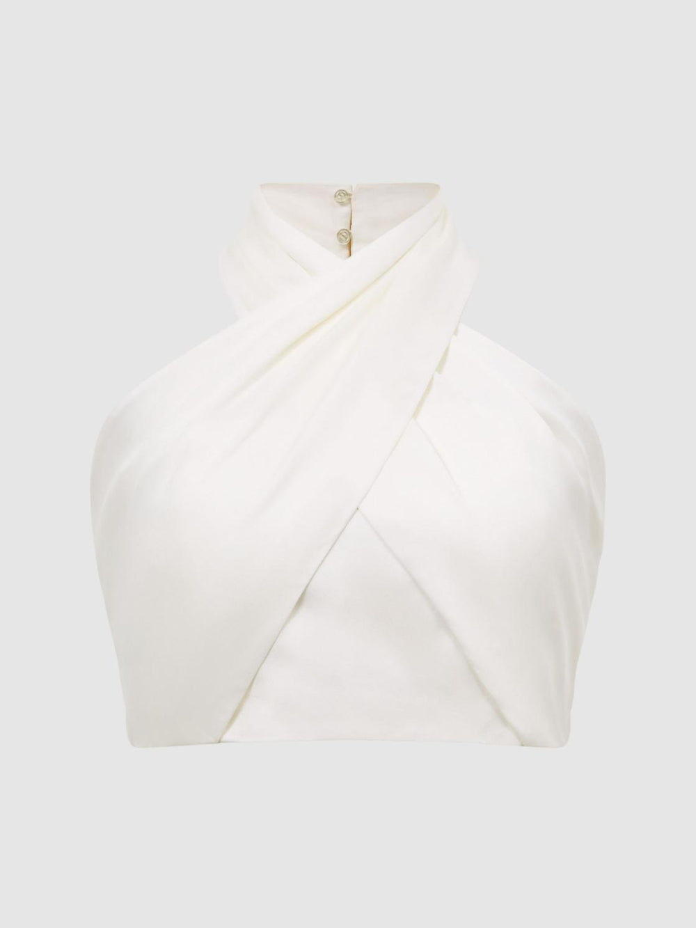 Reiss Tops | Ruby Cropped Halter Occasion Top Orange - Women