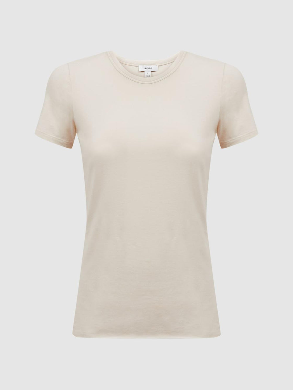 Reiss Tops | Sandy Fitted Cotton Crew Neck T-Shirt Black - Women