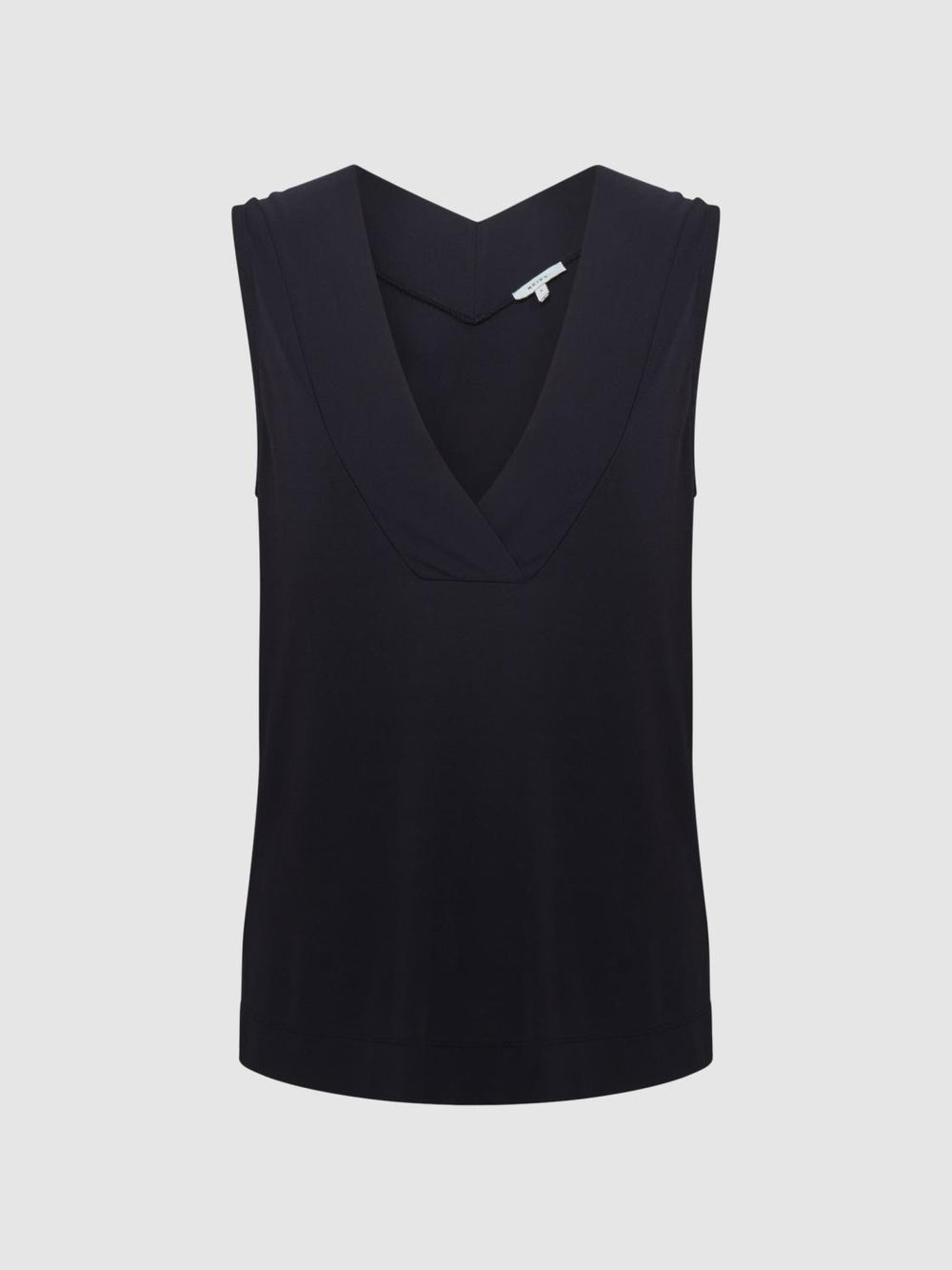 Reiss Tops | Taylor V-Neck Shell Blouse Navy - Women
