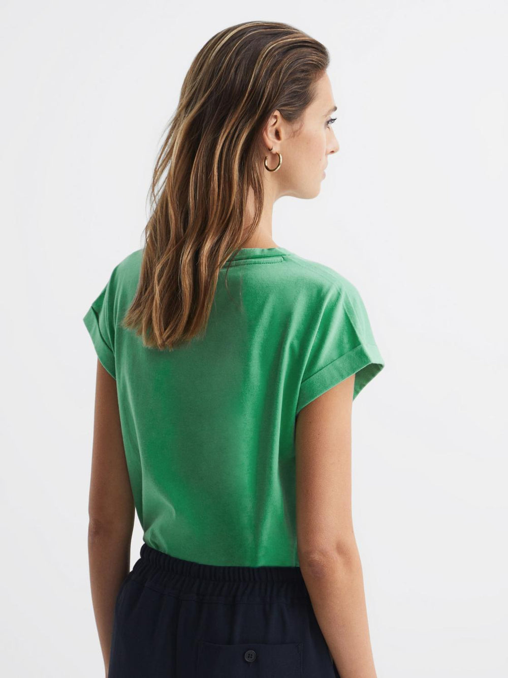 Reiss Tops | Tereza Crew T-Shirt Black - Women