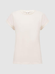 Reiss Tops | Tereza Crew T-Shirt Cream - Women