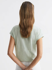 Reiss Tops | Tereza Crew T-Shirt Mint - Women