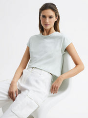 Reiss Tops | Tereza Crew T-Shirt Mint - Women