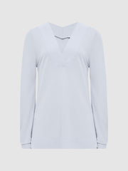Reiss Tops | Tillie V-Neck Long Sleeve Blouse Black - Women