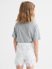 Reiss Tops & Tshirts | Bobbi Motif Crew Neck T-Shirt Grey Marl - Children