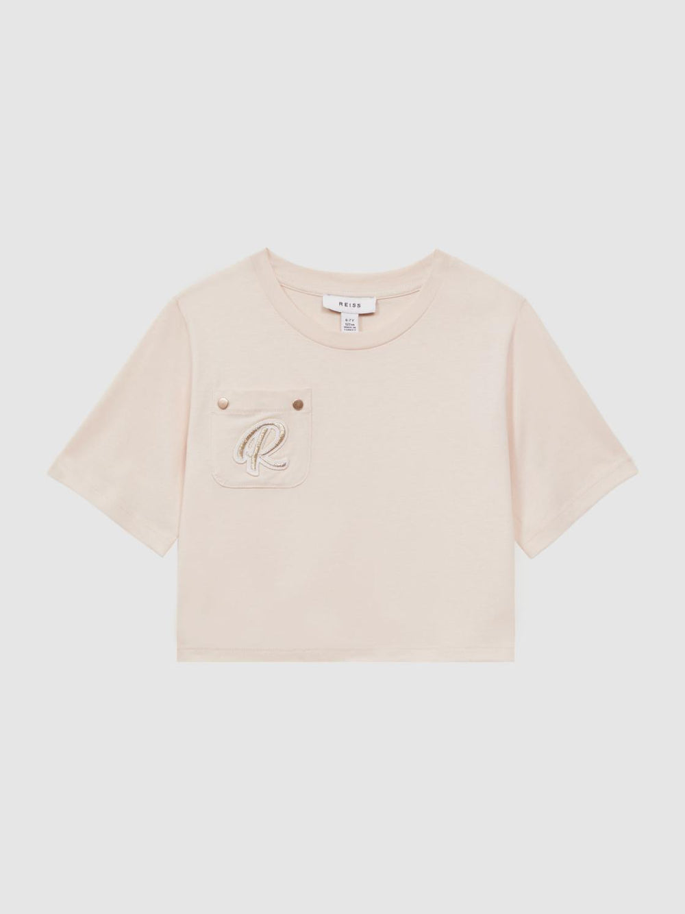 Reiss Tops & Tshirts | Chloe Embroidered Crew Neck T-Shirt Pink - Children