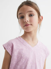 Reiss Tops & Tshirts | Freddie Jersey V-Neck T-Shirt Lilac - Children