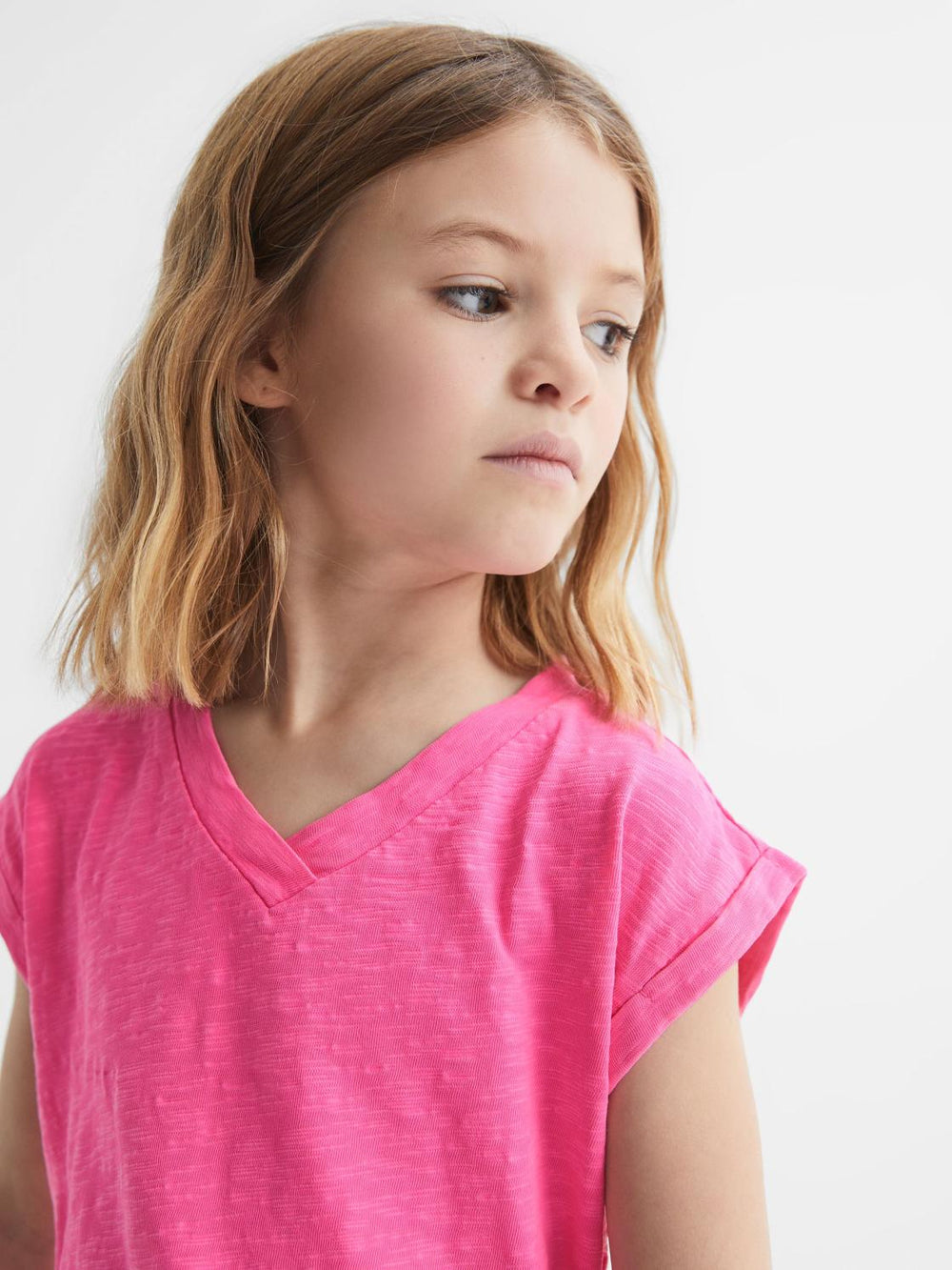 Reiss Tops & Tshirts | Freddie Jersey V-Neck T-Shirt Pink - Children