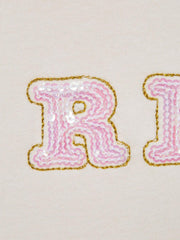 Reiss Tops & Tshirts | Jasmine Sequin T-Shirt Pale Pink - Children