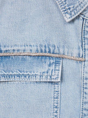 Reiss Tops & Tshirts | Sandie Denim Crop Top Mid Blue - Children