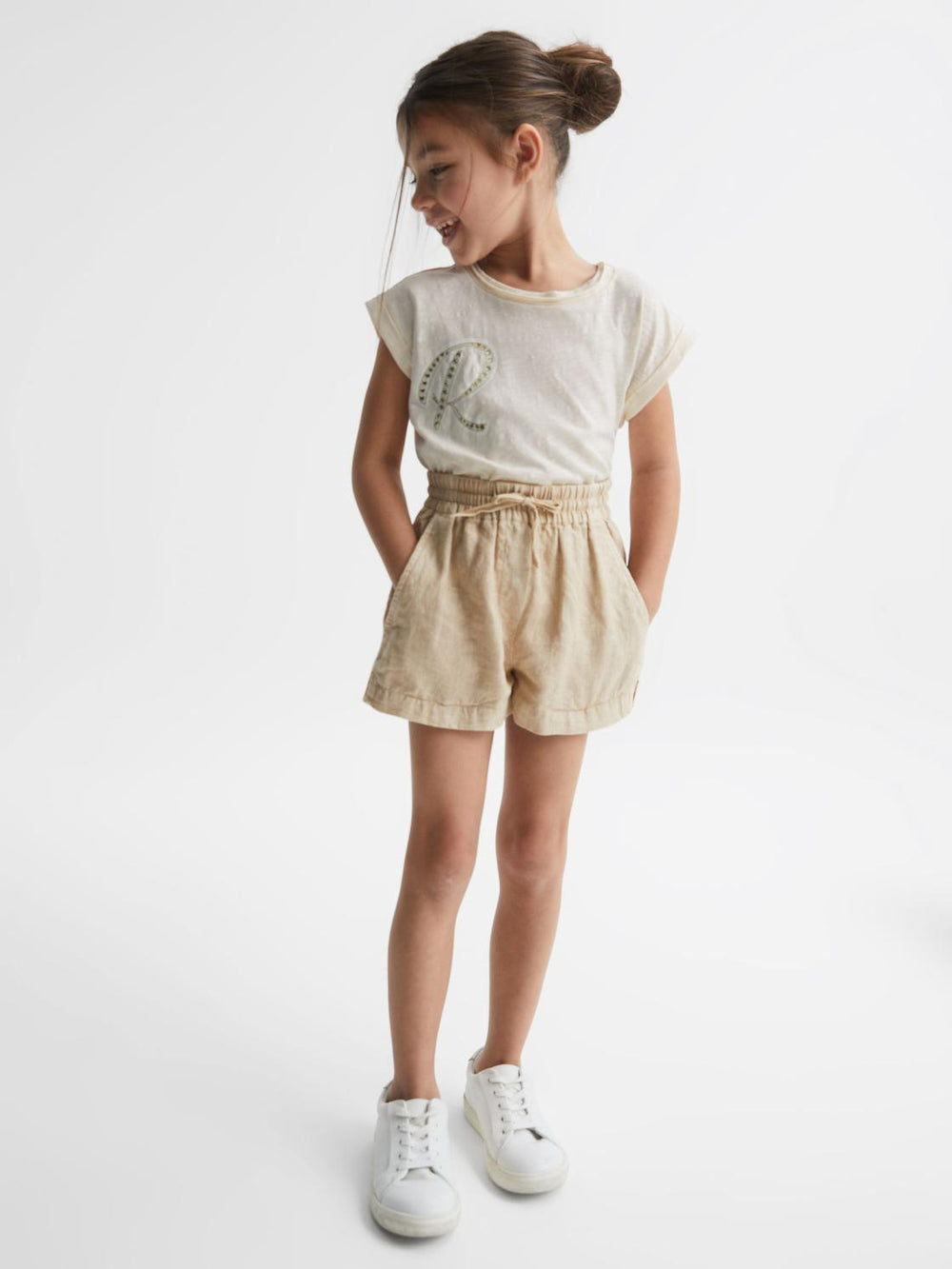 Reiss Tops & Tshirts | Tabby Embellished T-Shirt Off White - Children
