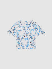 Reiss Tops & Tshirts | Tally Printed Cotton T-Shirt Blue Print - Children