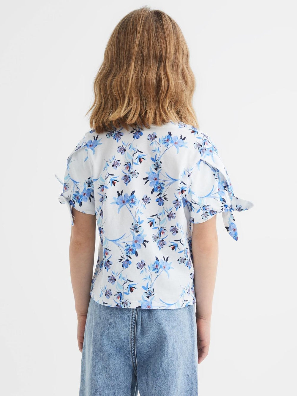 Reiss Tops & Tshirts | Tally Printed Cotton T-Shirt Blue Print - Children