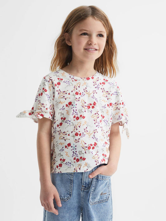 Reiss Tops & Tshirts | Tally Printed Cotton T-Shirt Multi - Children