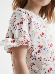 Reiss Tops & Tshirts | Tally Printed Cotton T-Shirt Multi - Children