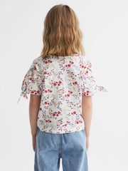 Reiss Tops & Tshirts | Tally Printed Cotton T-Shirt Multi - Children