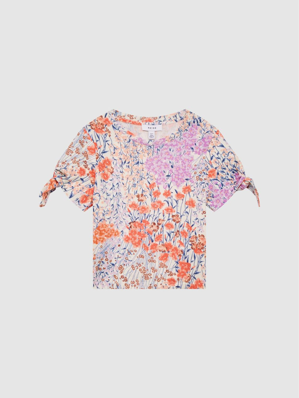 Reiss Tops & Tshirts | Tally Printed Cotton T-Shirt Pink - Children