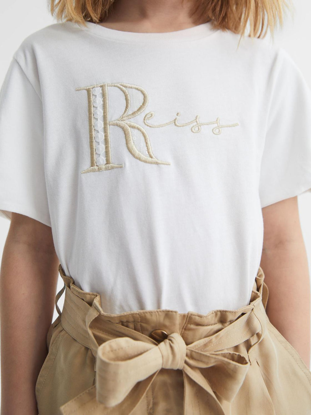 Reiss Tops & Tshirts | Tally Printed Cotton T-Shirt White - Children