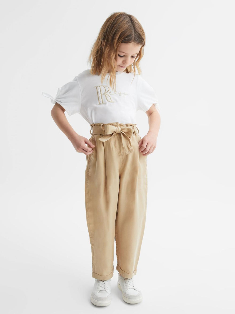 Reiss Tops & Tshirts | Tally Printed Cotton T-Shirt White - Children