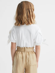 Reiss Tops & Tshirts | Tally Printed Cotton T-Shirt White - Children