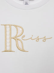 Reiss Tops & Tshirts | Tally Printed Cotton T-Shirt White - Children