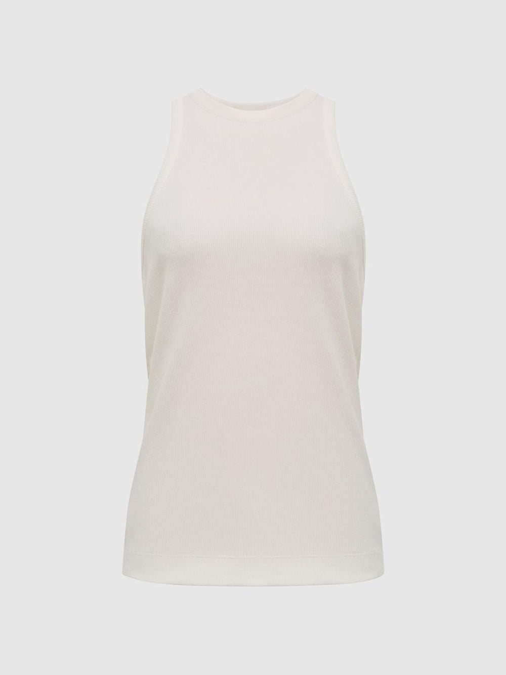 Reiss Tops | Zoe Crew Neck Ribbed Racer Vest Top Black - Women