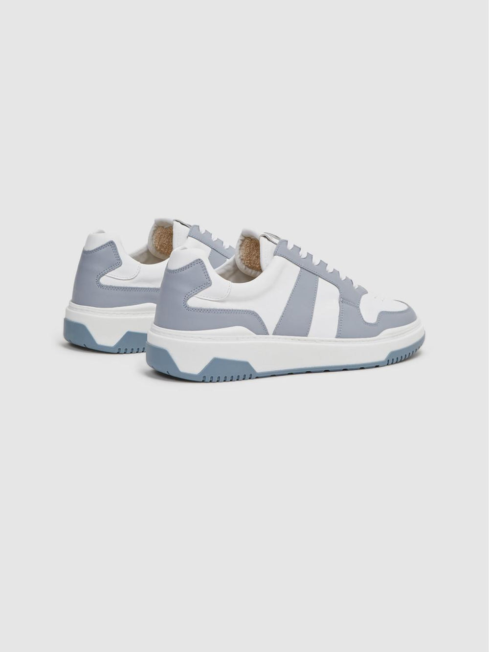 Reiss Trainers | Arlo Low Top Leather Trainers Airforce Blue - Men
