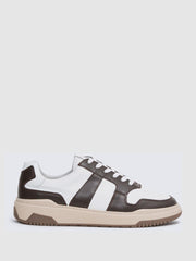 Reiss Trainers | Arlo Low Top Leather Trainers Airforce Blue - Men