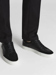 Reiss Trainers | Ashley Leather Trainers Black - Men