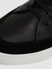 Reiss Trainers | Ashley Leather Trainers Black - Men
