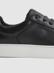 Reiss Trainers | Ashley Leather Trainers Black - Men