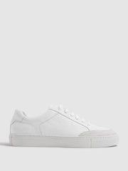 Reiss Trainers | Ashley Low Top Leather Trainers Gold - Women
