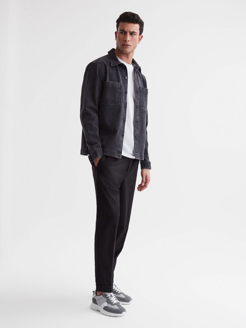 Reiss Trainers | Evo Lite Running Trainers Grey - Men