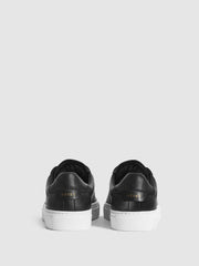Reiss Trainers | Finley Lace-Up Leather Trainers Biscuit - Women