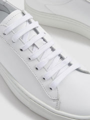 Reiss Trainers | Finley Lace-Up Leather Trainers Biscuit - Women