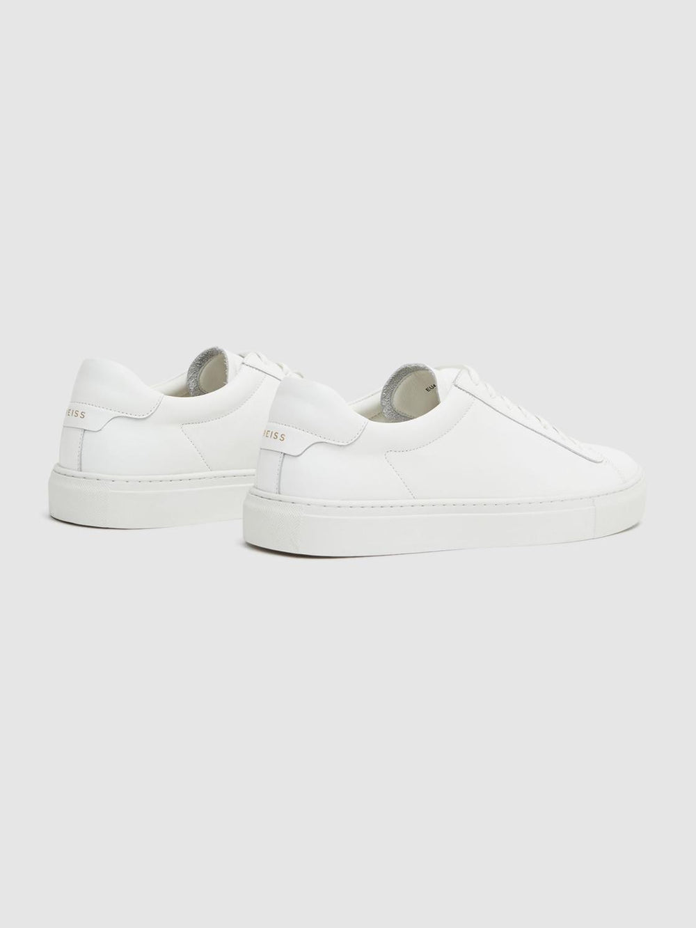Reiss Trainers | Finley Leather Trainers White - Men