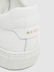 Reiss Trainers | Finley Leather Trainers White - Men