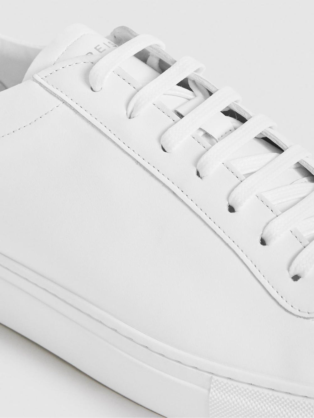 Reiss Trainers | Finley Leather Trainers White - Men