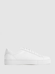 Reiss Trainers | Finley Leather Trainers White - Men